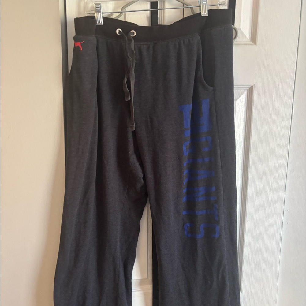 PINK Victoria's Secret Charcoal Joggers NY Giants